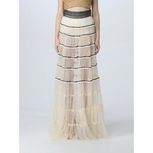 Elegant Cream Maxi Skirt